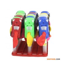 Funny Colorful Cartoon Balloon Powered Cars Candy Toy