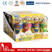 6g Cute Yellow Cartoon Mini Candy Toys With Mix Fruit Gum Candy