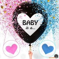 Confetti Balloons Jumbo Gender Reveal Baby Shower Set