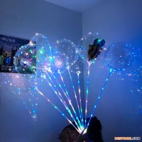 Wholesale Oem Inflatable Clear Transparent Colorful String Light Led Bobo Balloon