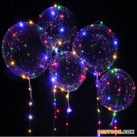 Hot Sale 18inch Led Light Bubble Balloon Luminous Balloon For Wedding Birthday Party
