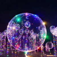 New Popular Christmas Party Decoration 18 Inch Round Flying Clear Bubble Led Balloon