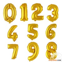 [partigos]16/30inch Small Size Gold/sliver Figure Digit Number Balloons Number Foil Balloon For Deco