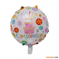 Feliz Cumpleanos Customized Wholesale Helium Aluminum Foil Balloon