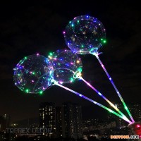 Toprex Decor 2018 New Products Clear Led Helium Bobo Balloon Colorful Led Light String For Wedding A